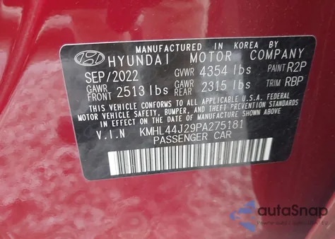 2023 Hyundai Sonata Sel Plus z USA, uszkodzony, nr VIN KMHL44J29PA275181